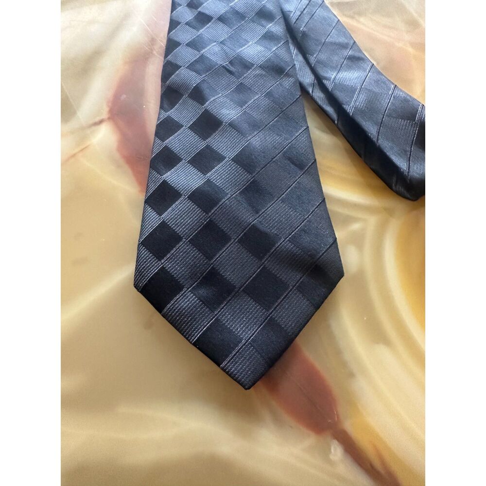 Nicole Miller New York Black Checked Tie Vintage